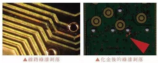 PCB在过自动锡炉后,其板下线路的绝缘绿漆会剥落。不知原因有那些?